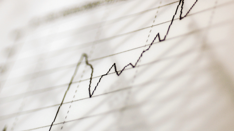 Inflation auf Rekordniveau gefährdet Unternehmen: Eine ansteigende Kurve. 